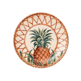 Prato De Sobremesa Cerâmica Abacaxi - 20 cm - Ela Decora